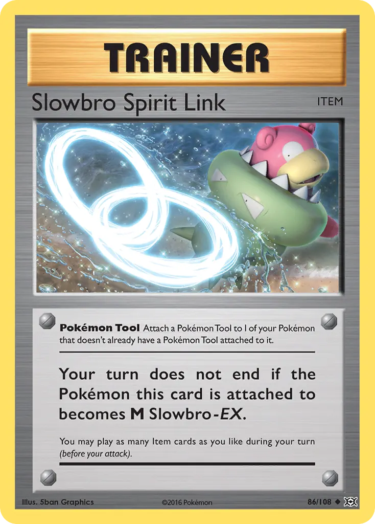 Slowbro Spirit Link — Evolutions 86 Pokémon card