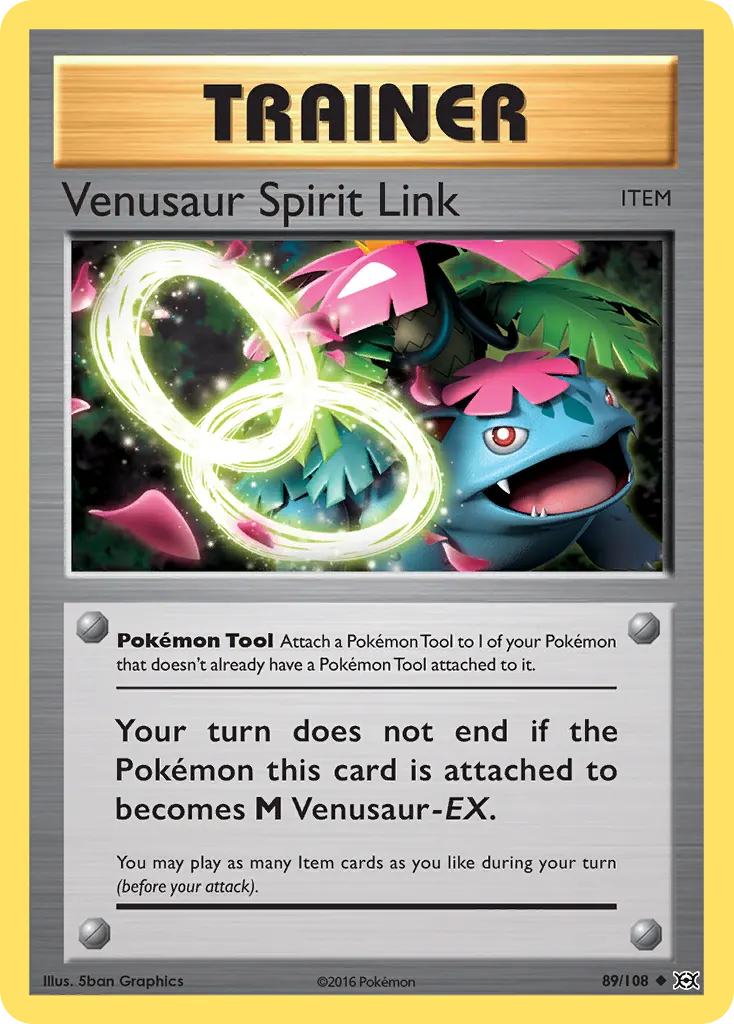 Venusaur Spirit Link — Evolutions 89 Pokémon card
