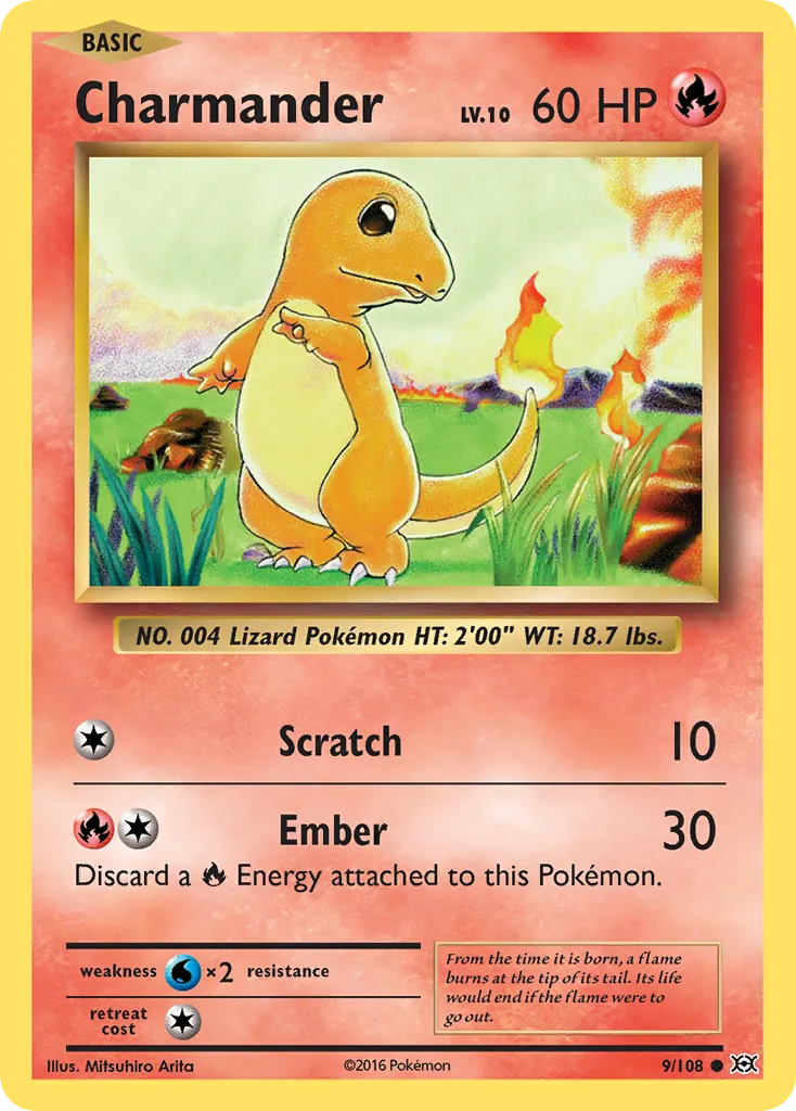 Charmander — Evolutions 9 Pokémon card