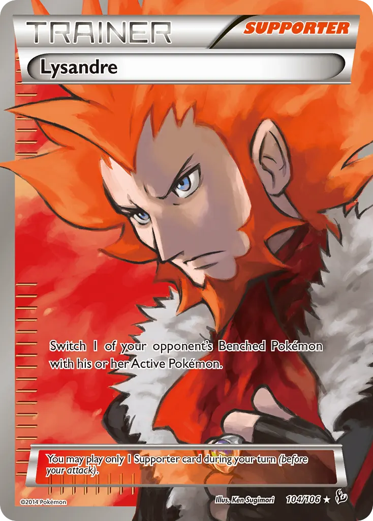 Lysandre — Flashfire 104 Pokémon card