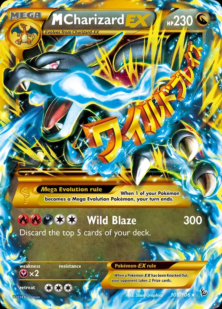 M Charizard-EX — Flashfire 108 Pokémon card