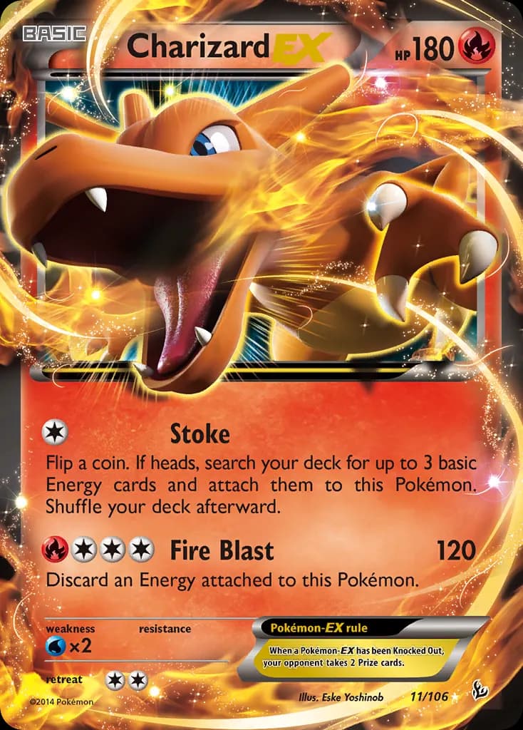 Charizard-EX — Flashfire 11 Pokémon card