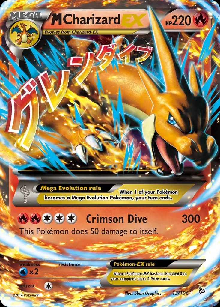 M Charizard-EX — Flashfire 13 Pokémon card
