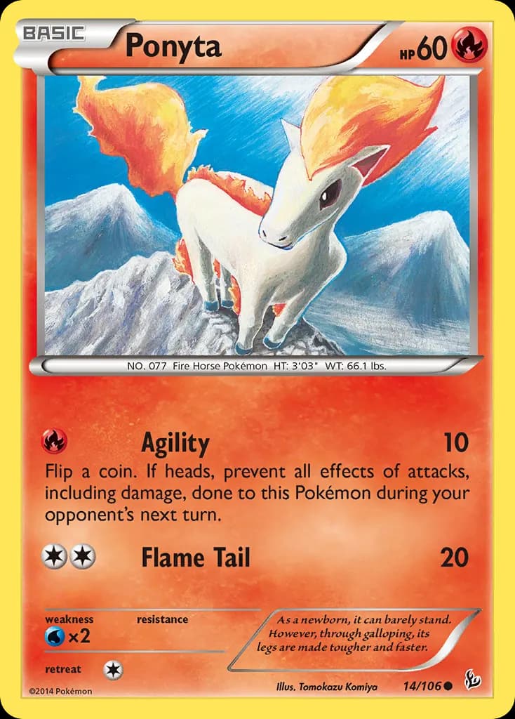 Ponyta — Flashfire 14 Pokémon card
