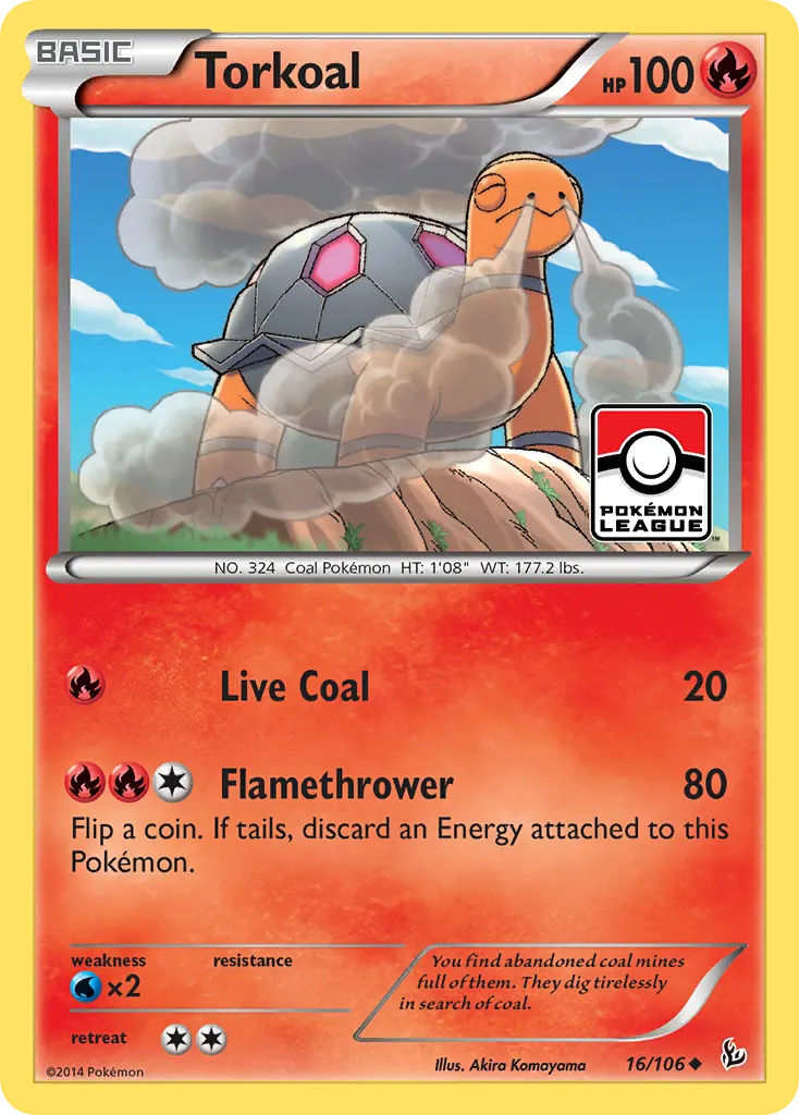 Torkoal — Flashfire 16 Pokémon card