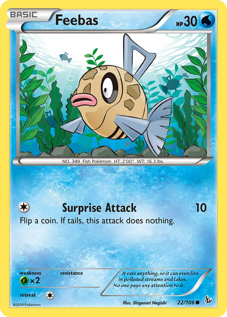 Feebas — Flashfire 22 Pokémon card