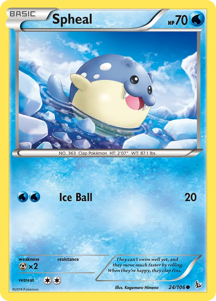 Spheal — Flashfire 24 Pokémon card