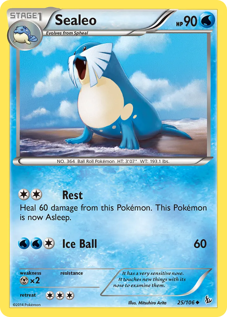 Sealeo — Flashfire 25 Pokémon card