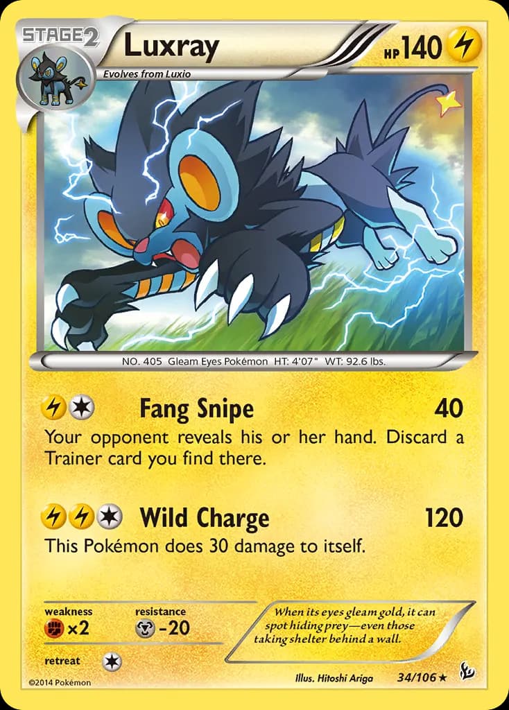 Luxray — Flashfire 34 Pokémon card