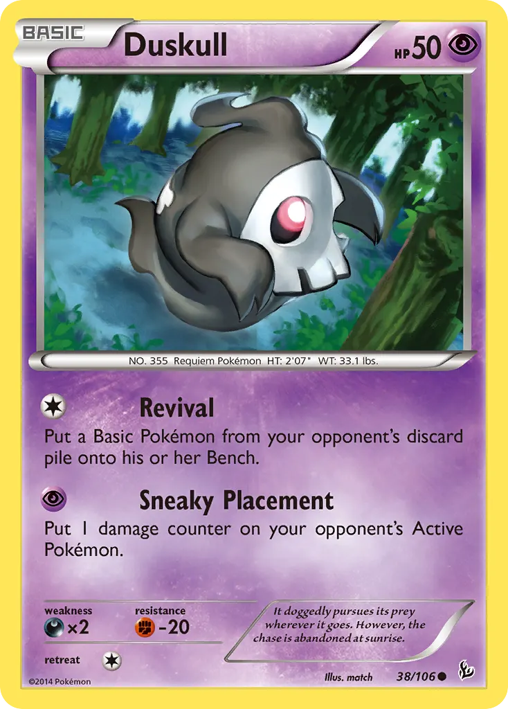 Duskull — Flashfire 38 Pokémon card