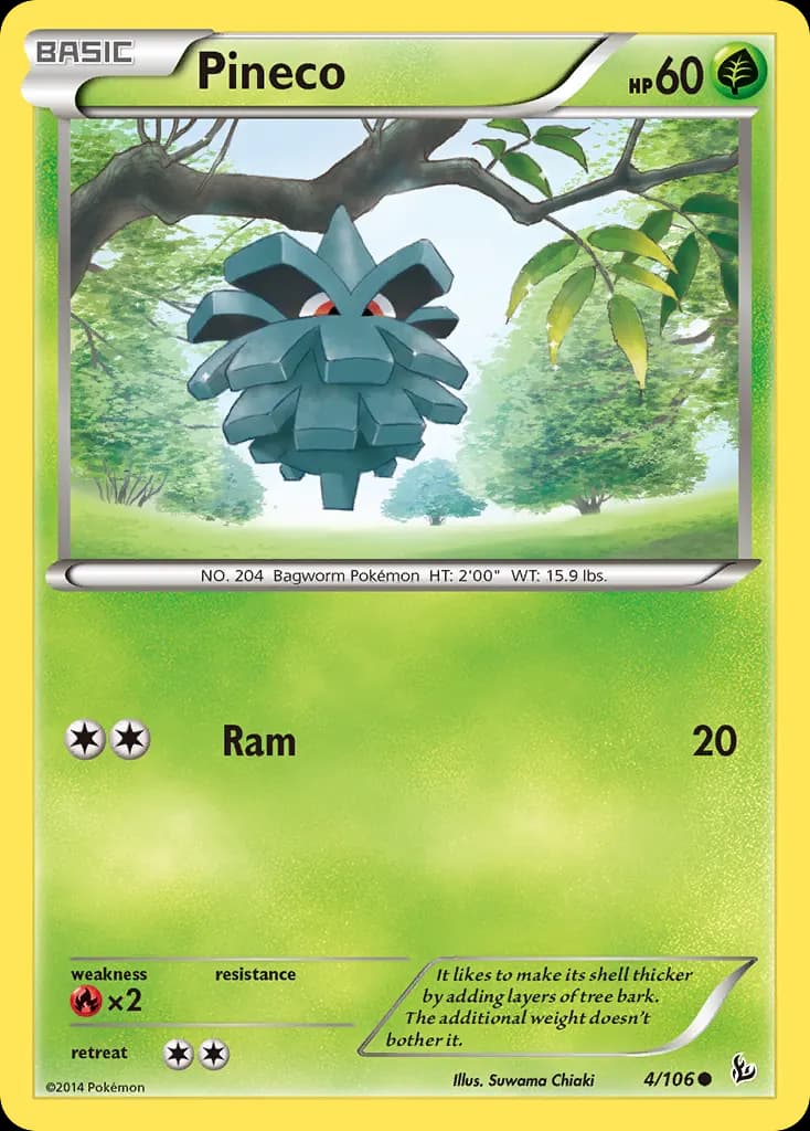 Pineco — Flashfire 4 Pokémon card
