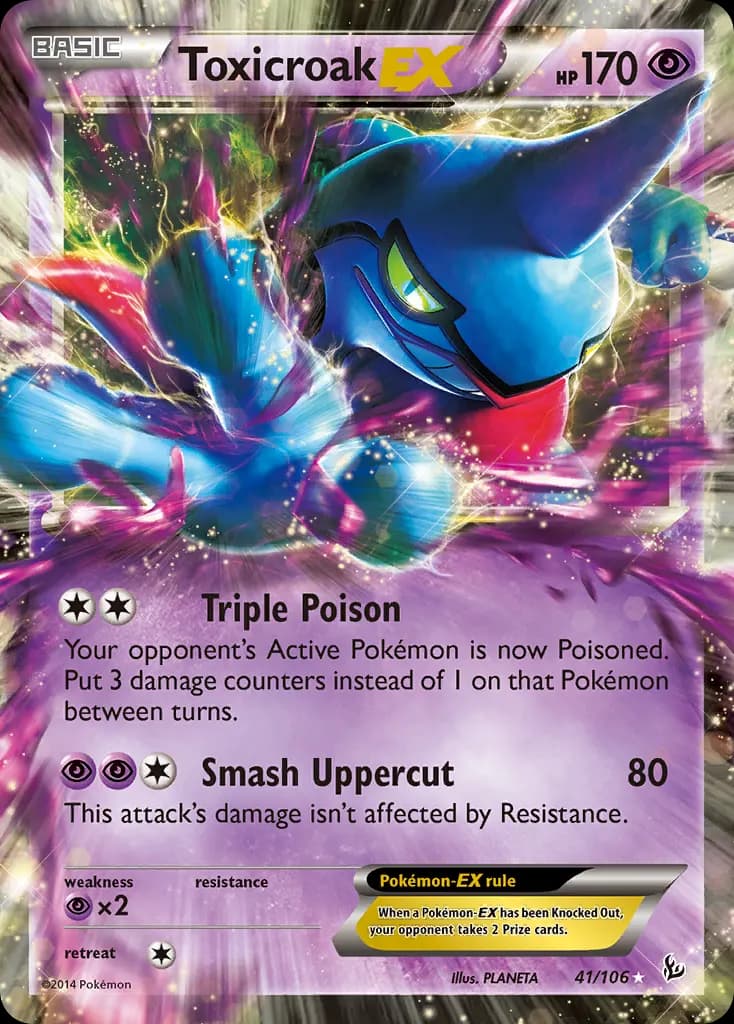 Toxicroak-EX — Flashfire 41 Pokémon card