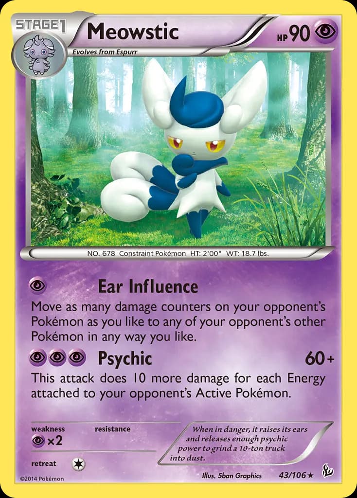 Meowstic — Flashfire 43 Pokémon card
