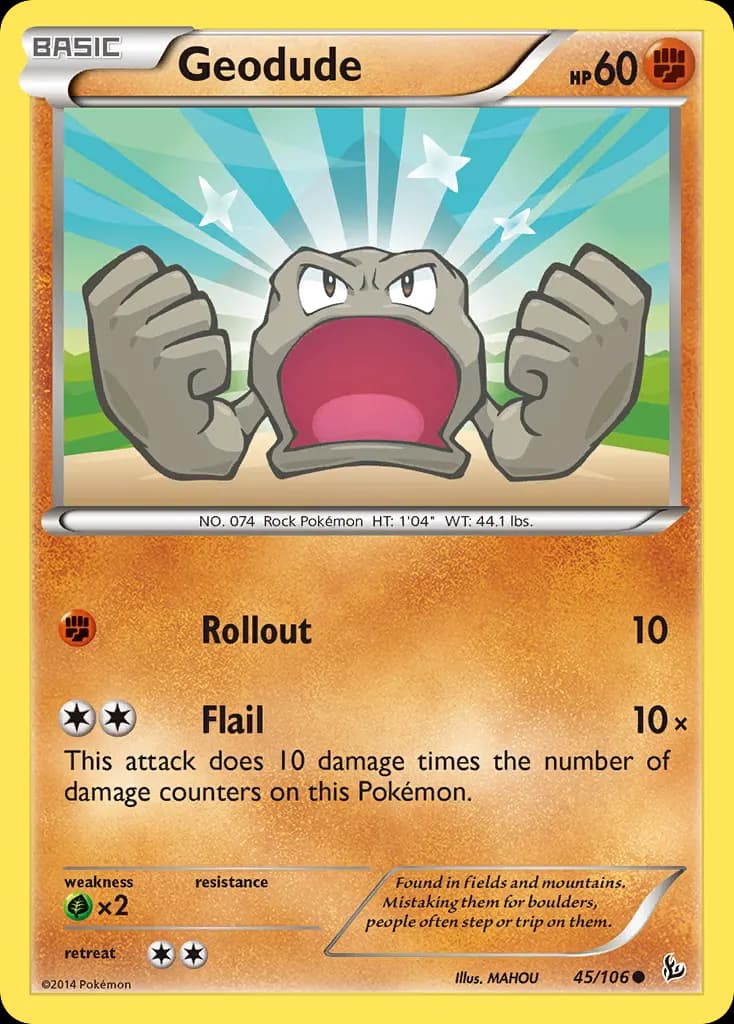 Geodude — Flashfire 45 Pokémon card