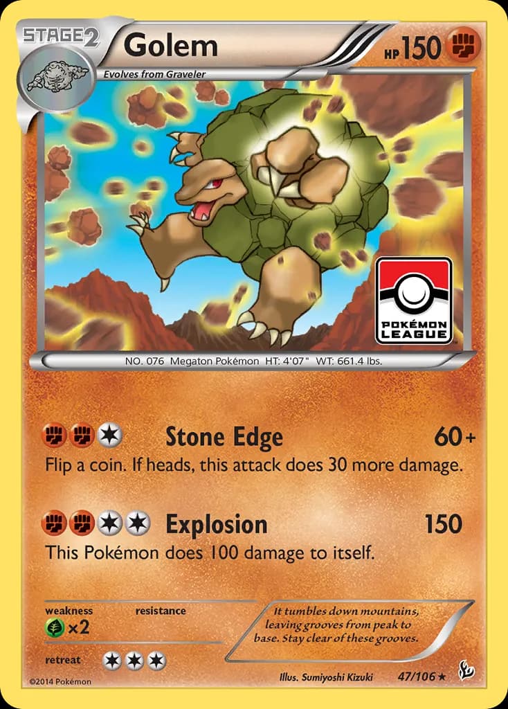 Golem — Flashfire 47 Pokémon card