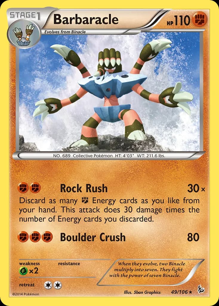 Barbaracle — Flashfire 49 Pokémon card