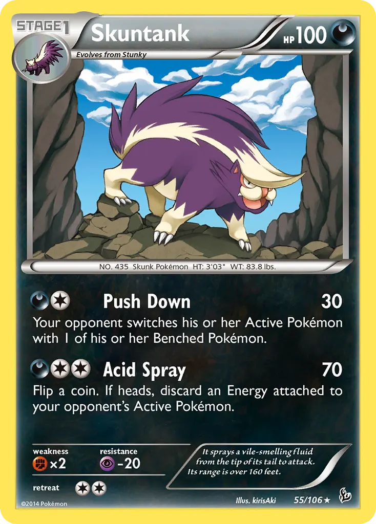Skuntank — Flashfire 55 Pokémon card