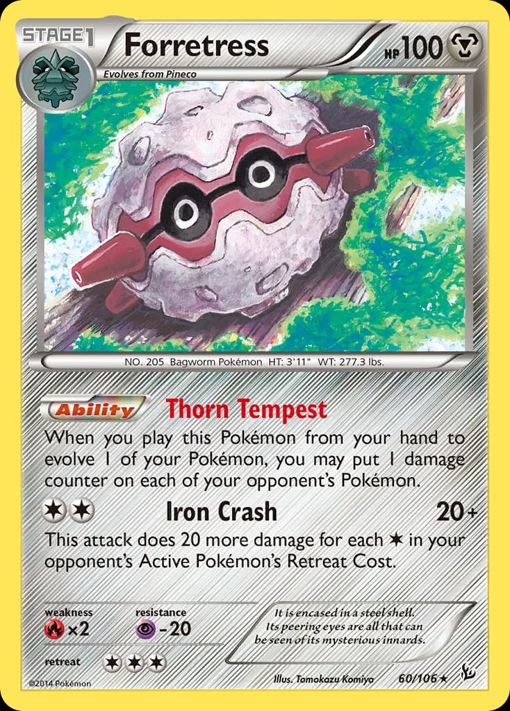 Forretress — Flashfire 60 Pokémon card