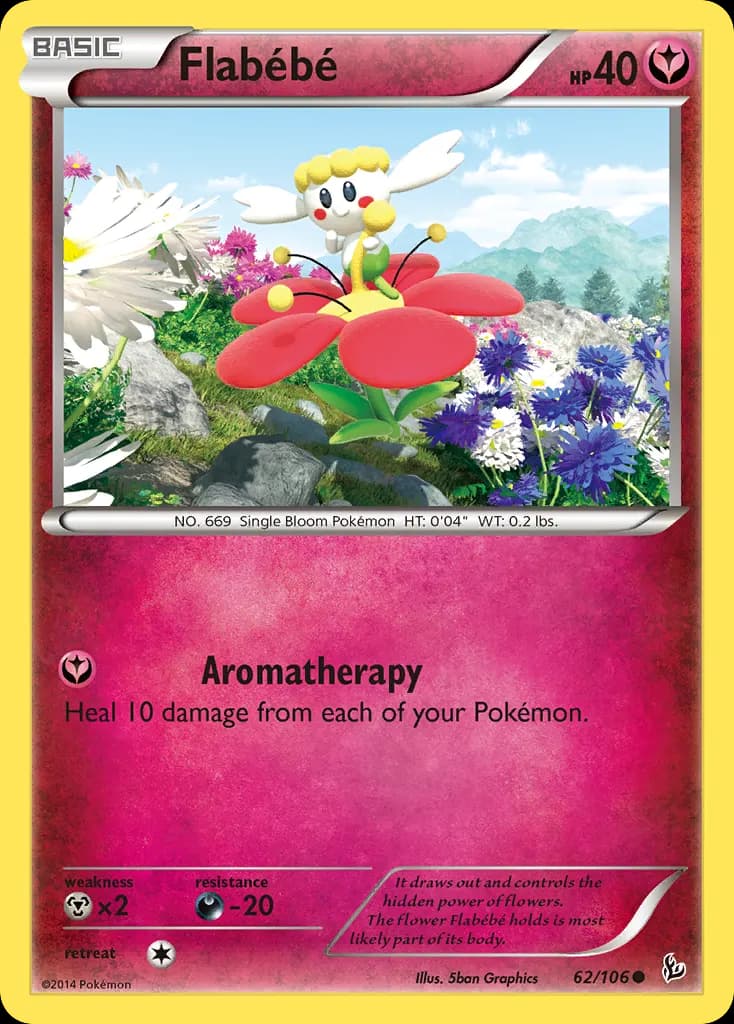 Flabébé — Flashfire 62 Pokémon card