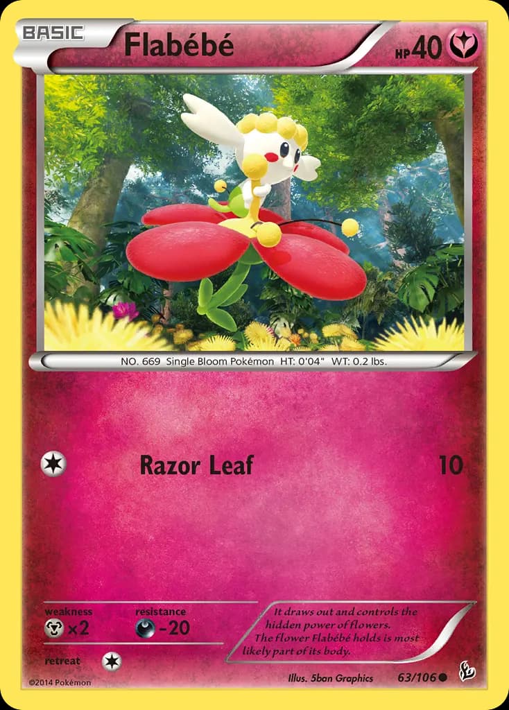 Flabébé — Flashfire 63 Pokémon card
