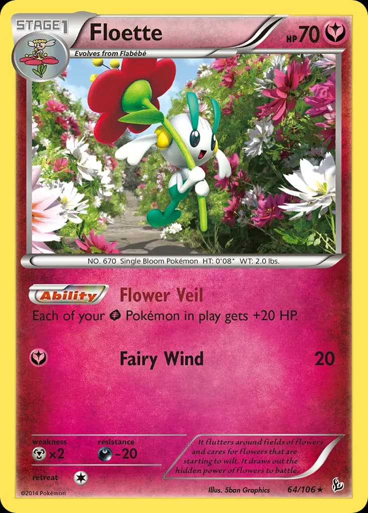 Floette — Flashfire 64 Pokémon card