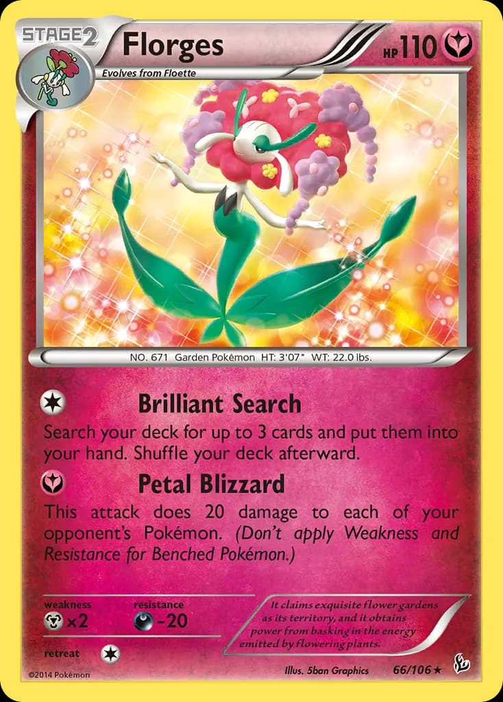 Florges — Flashfire 66 Pokémon card
