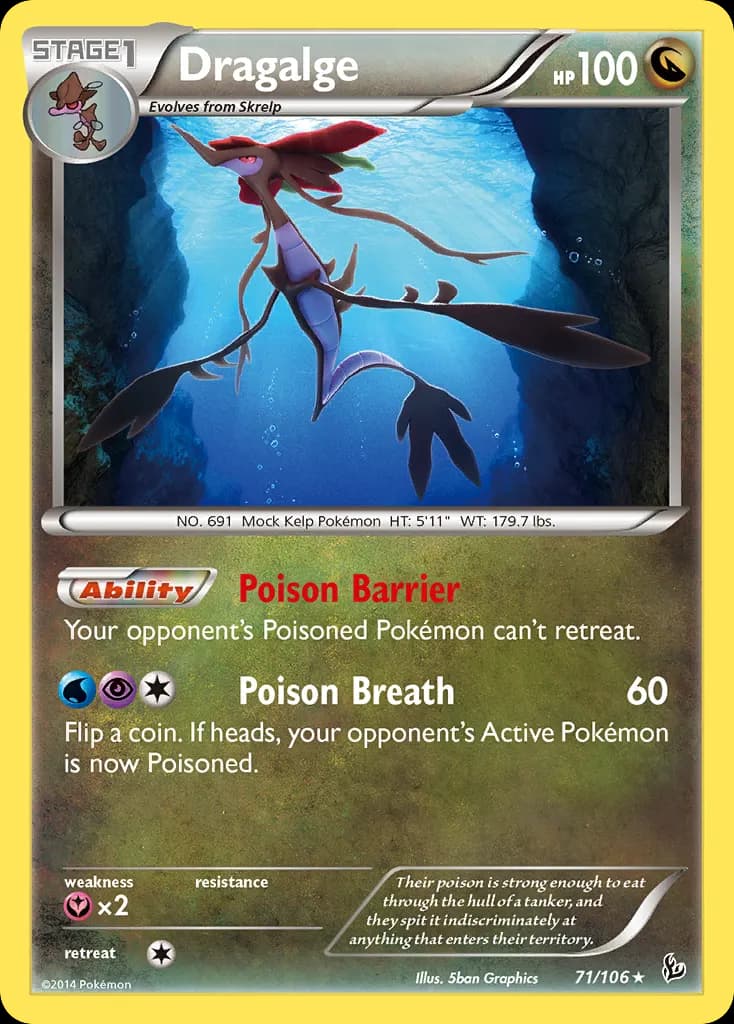 Dragalge — Flashfire 71 Pokémon card