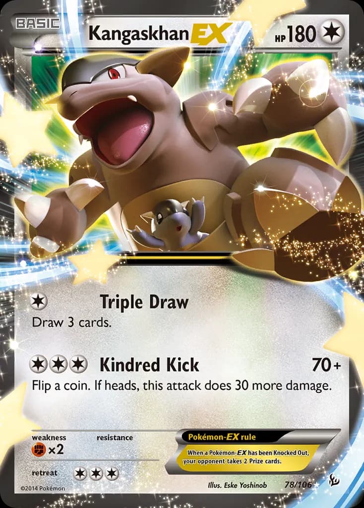 Kangaskhan-EX — Flashfire 78 Pokémon card