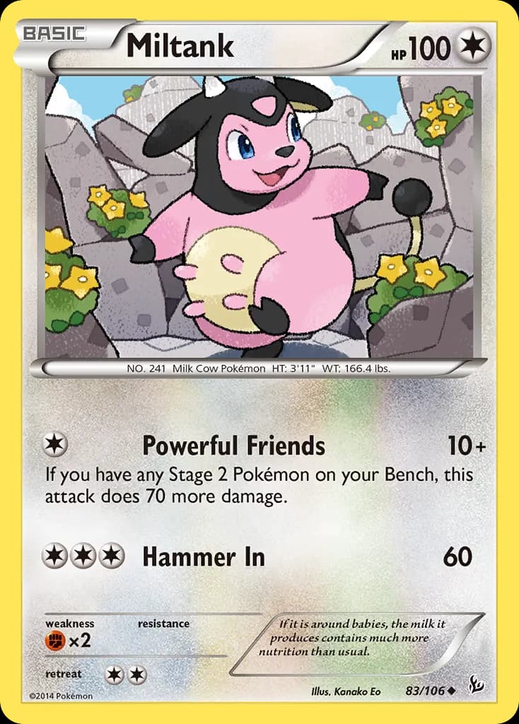 Miltank — Flashfire 83 Pokémon card