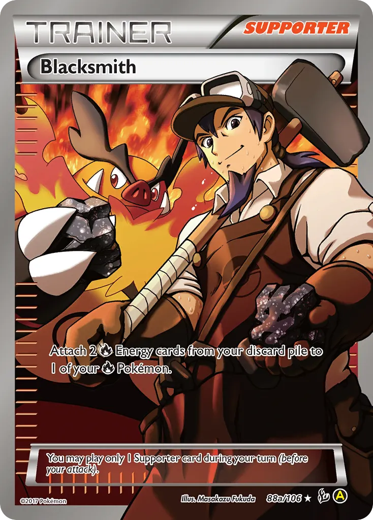 Blacksmith — Flashfire 88a Pokémon card