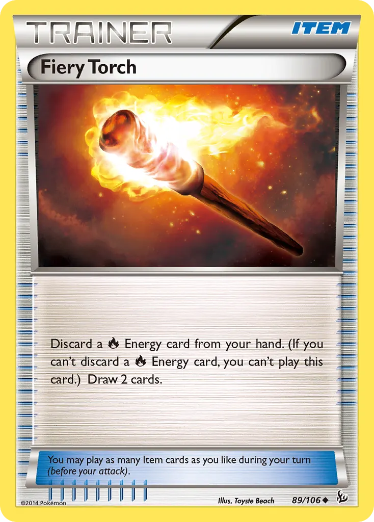 Fiery Torch — Flashfire 89 Pokémon card