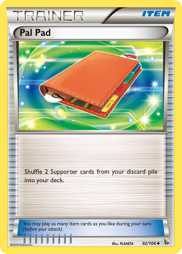 Pal Pad — Flashfire 92 Pokémon card