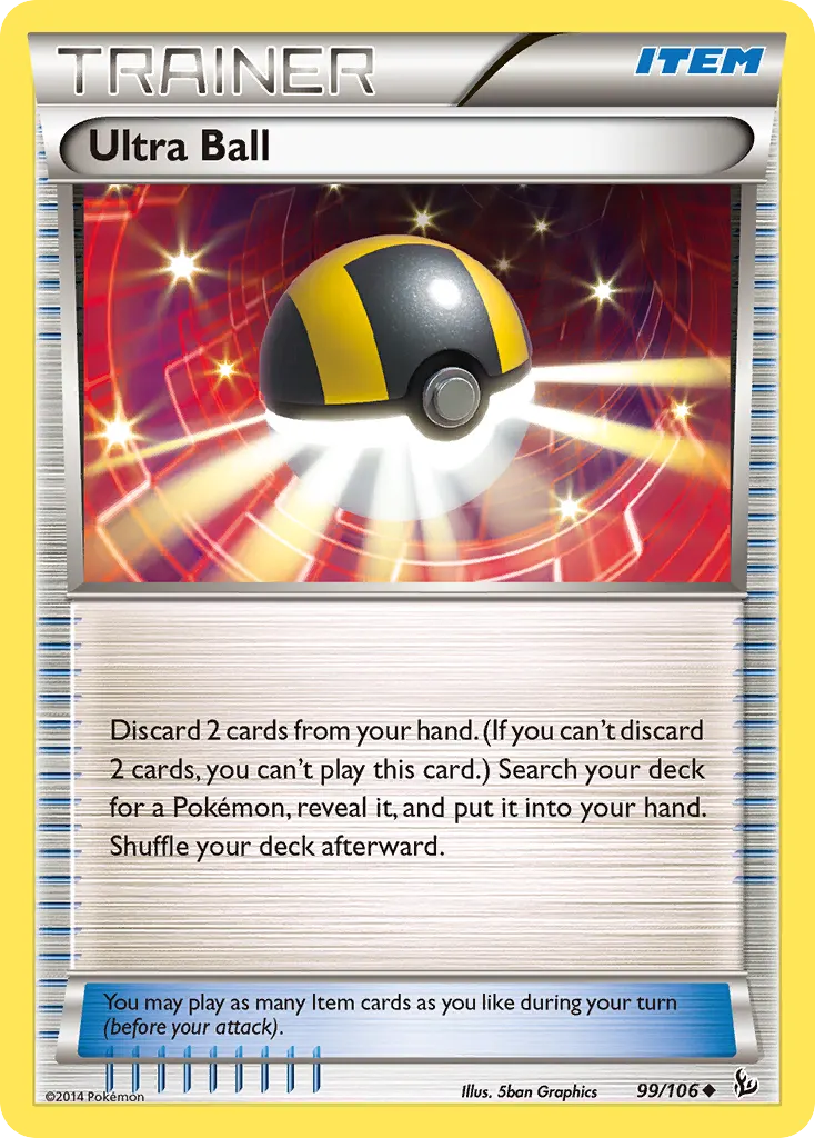 Ultra Ball — Flashfire 99 Pokémon card