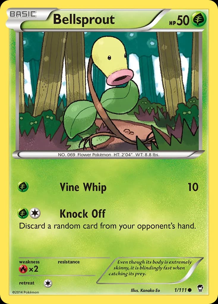 Bellsprout — Furious Fists 1 Pokémon card