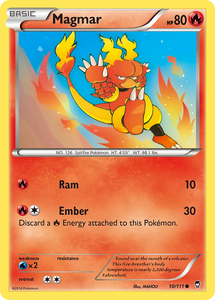 Magmar — Furious Fists 10 Pokémon card