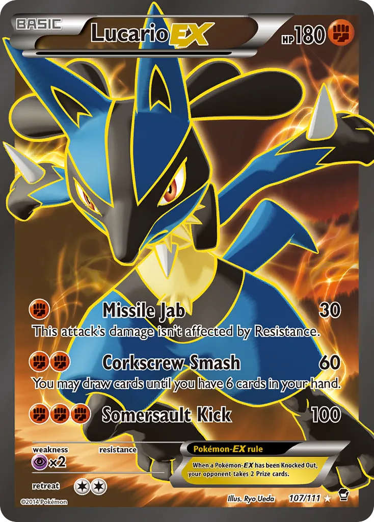 Lucario-EX — Furious Fists 107 Pokémon card