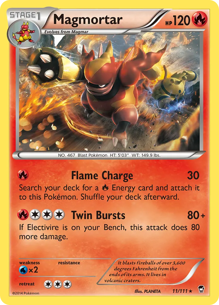Magmortar — Furious Fists 11 Pokémon card