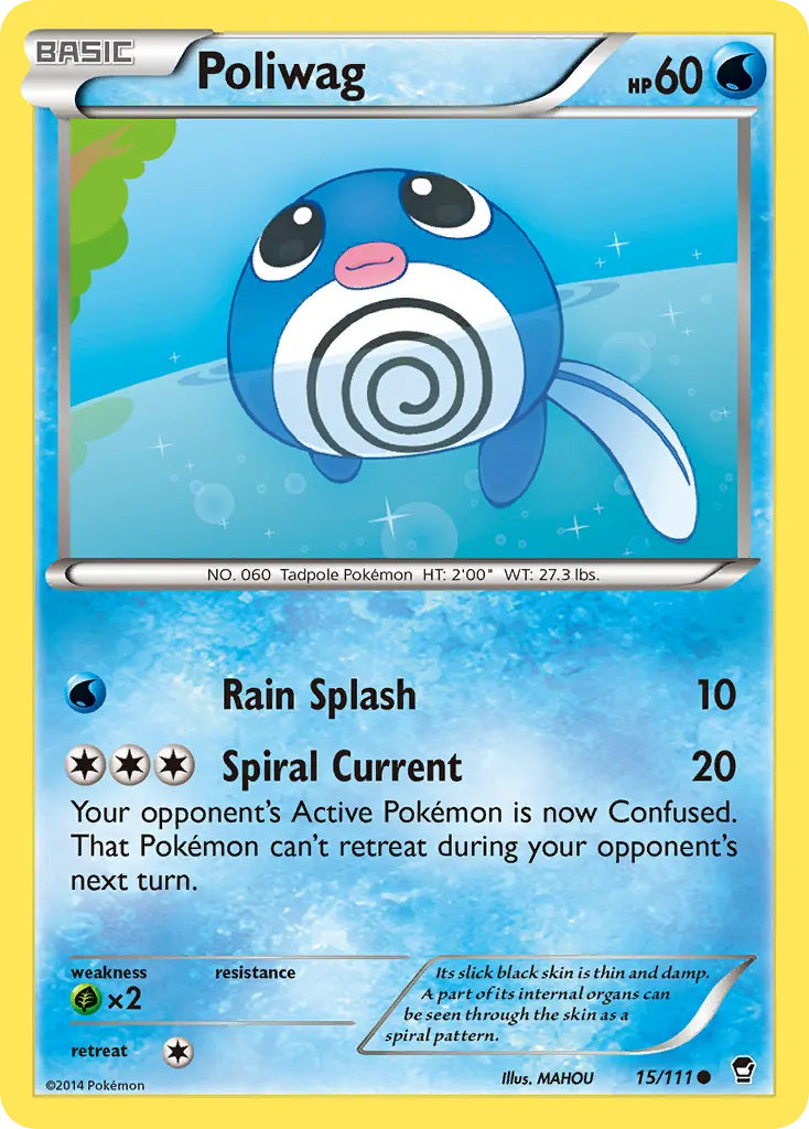 Poliwag — Furious Fists 15 Pokémon card