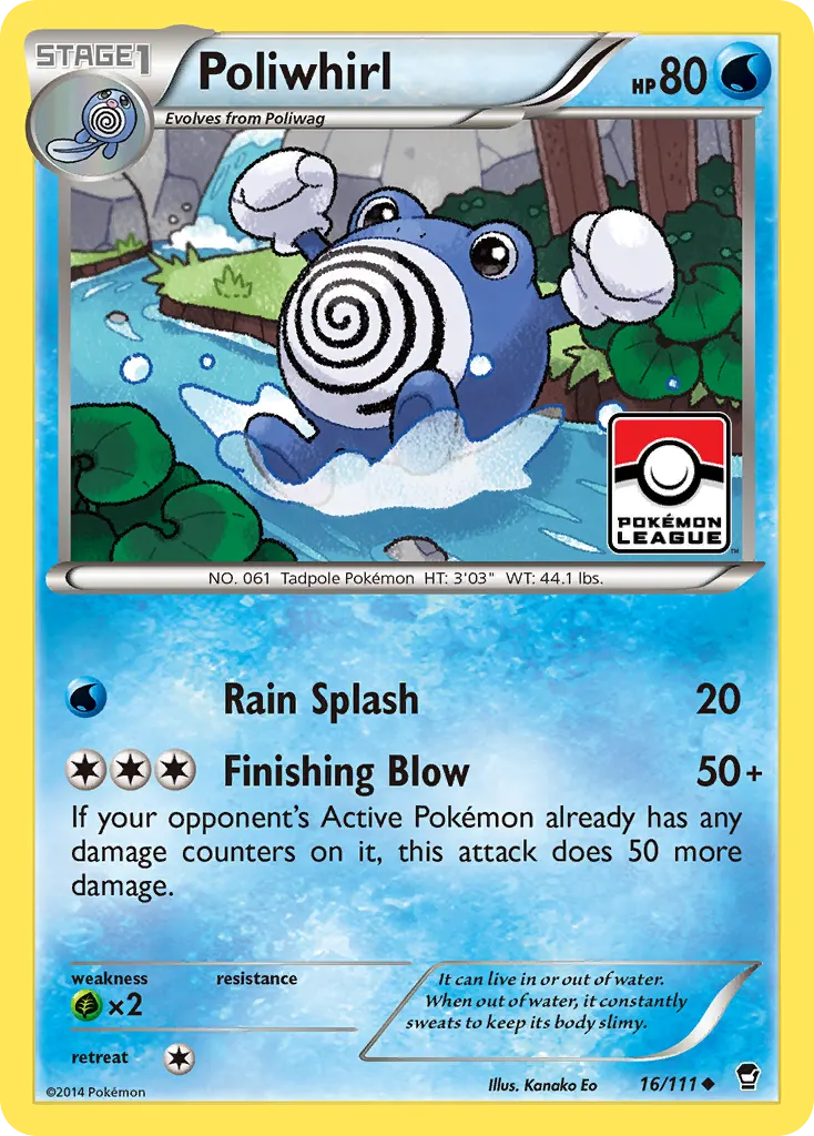 Poliwhirl — Furious Fists 16 Pokémon card