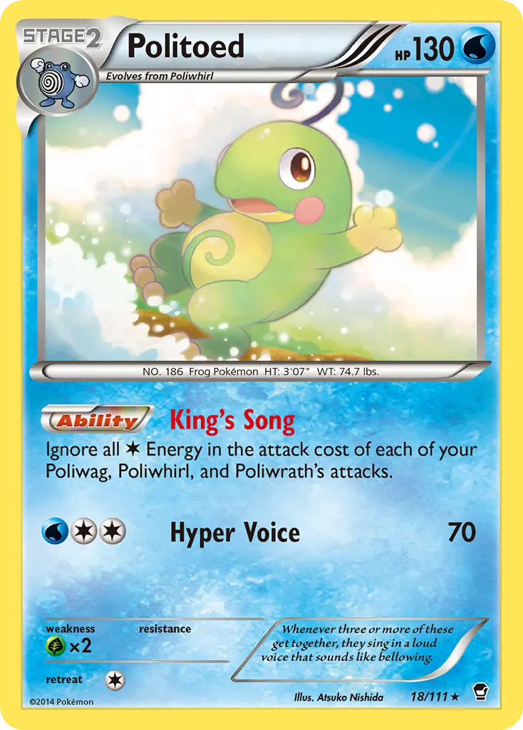 Politoed — Furious Fists 18 Pokémon card