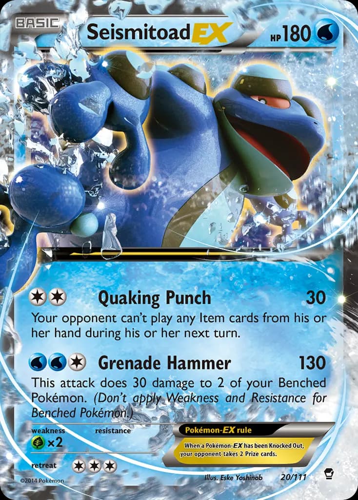 Seismitoad-EX — Furious Fists 20 Pokémon card