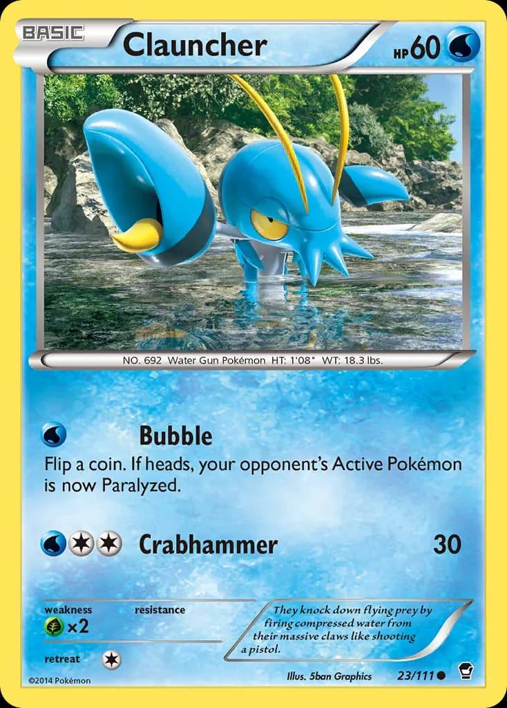 Clauncher — Furious Fists 23 Pokémon card