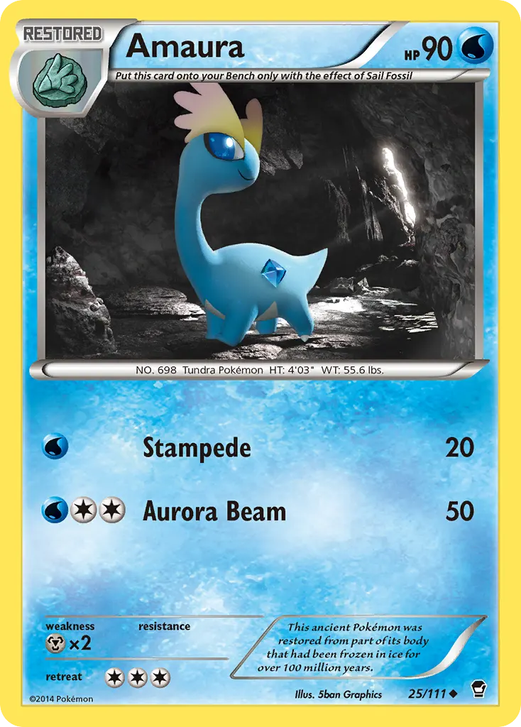 Amaura — Furious Fists 25 Pokémon card