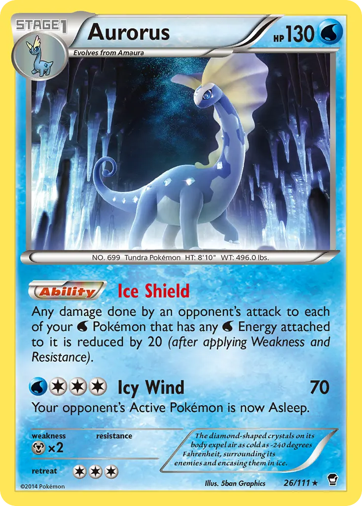 Aurorus — Furious Fists 26 Pokémon card