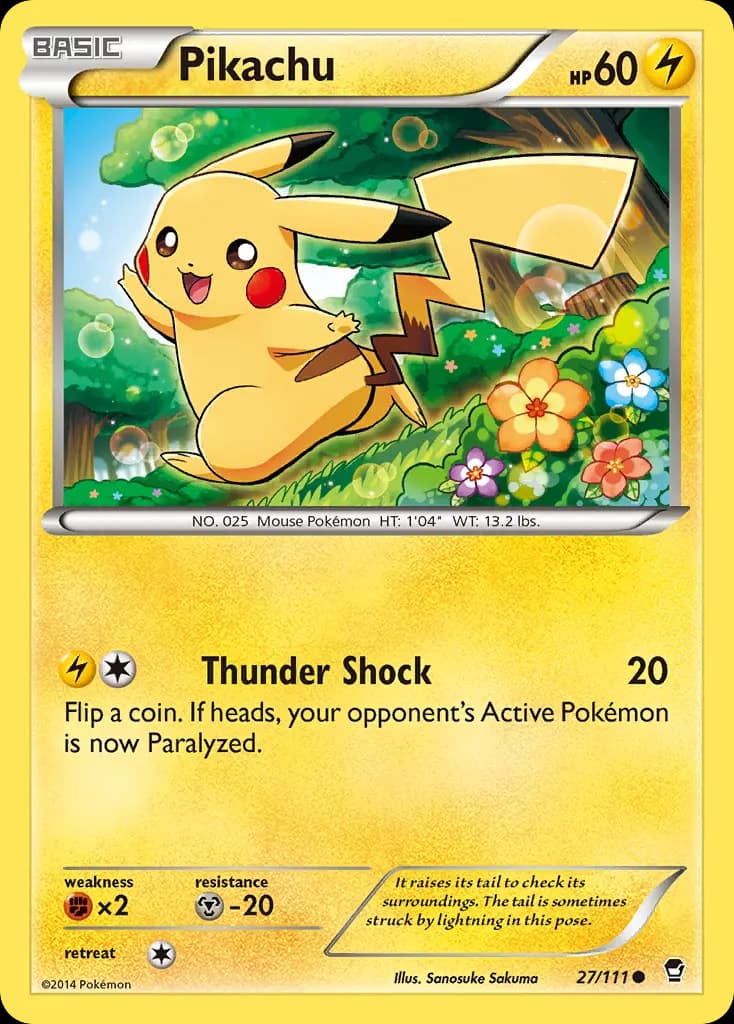 Pikachu — Furious Fists 27 Pokémon card