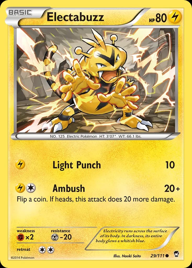 Electabuzz — Furious Fists 29 Pokémon card
