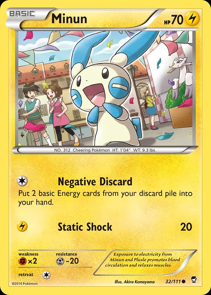 Minun — Furious Fists 32 Pokémon card