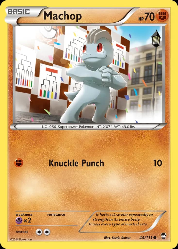 Machop — Furious Fists 44 Pokémon card