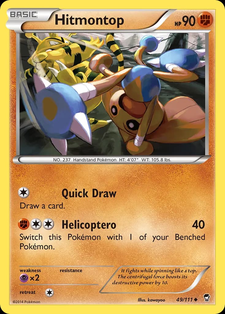 Hitmontop — Furious Fists 49 Pokémon card