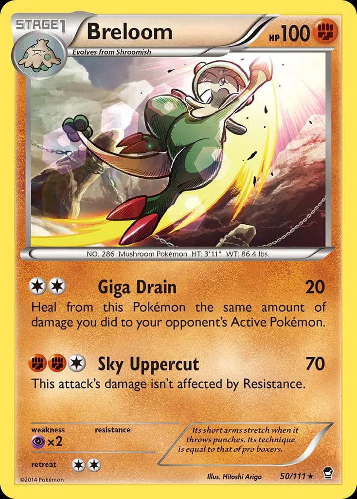 Breloom — Furious Fists 50 Pokémon card